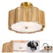 Rustic Rattan Ceiling Light Fixture Boho Flush Mount Chandelier Lamp 3