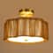 Rustic Rattan Ceiling Light Fixture Boho Flush Mount Chandelier Lamp 6