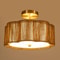 Rustic Rattan Ceiling Light Fixture Boho Flush Mount Chandelier Lamp 6