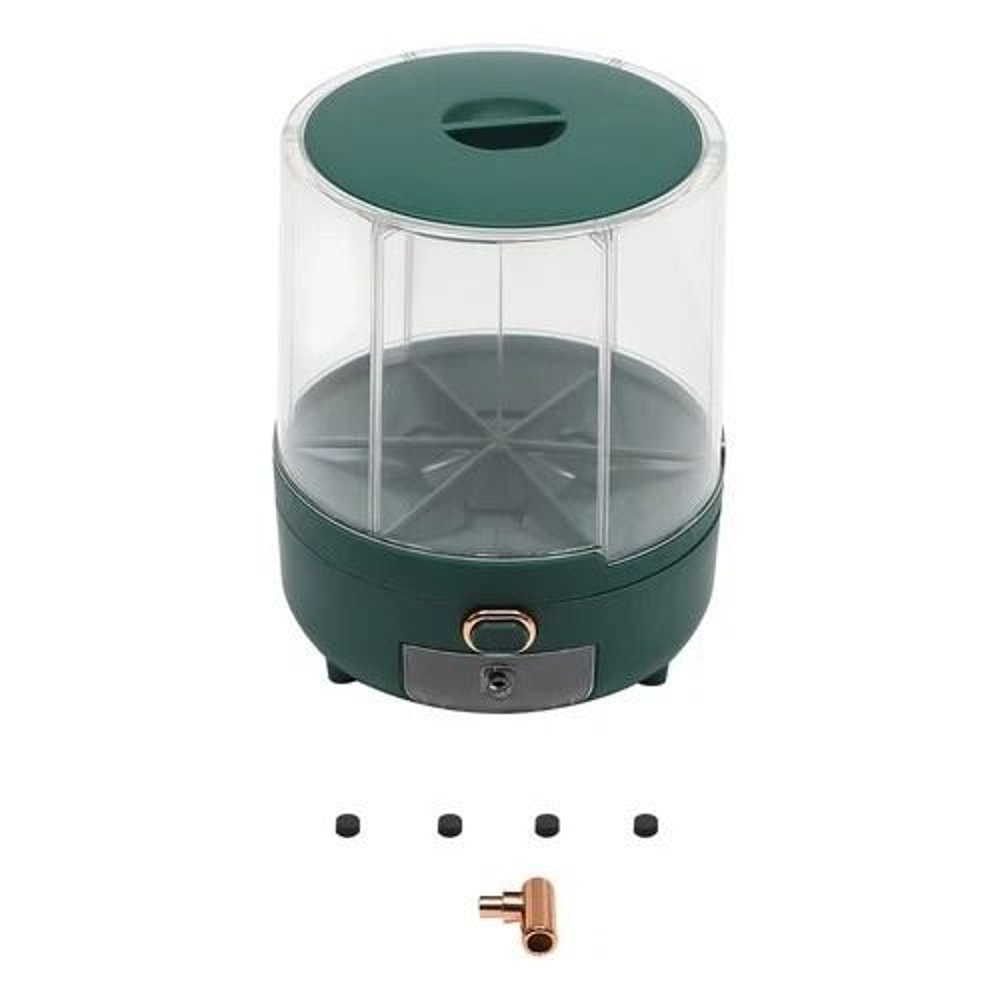 Grid Rice Dispenser Container Dry Grain Storage Rotating Kitchen Storage Organizer 3