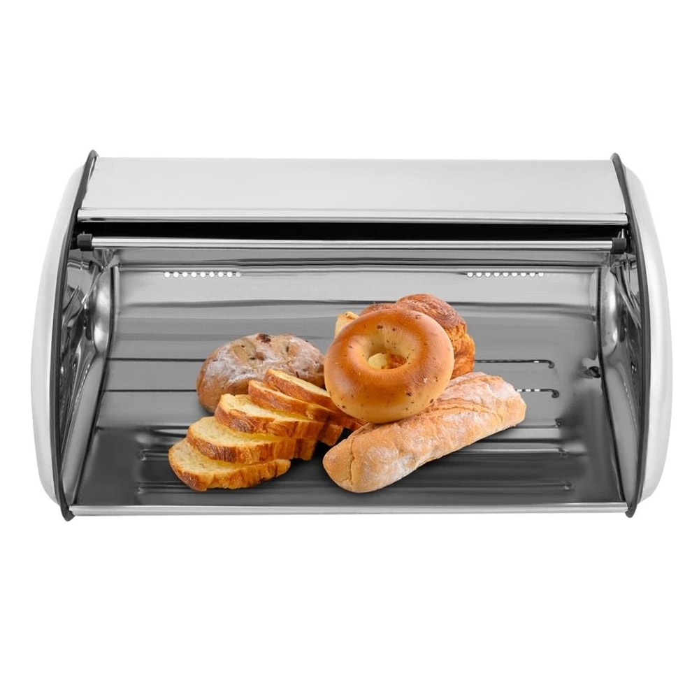 Premium Stainless Steel Kitchen Bread Box Sleek Countertop Bread Bin For Fresh Storage 4