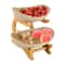 Premium Tier Fruit Basket Bamboo Fruit Bowl Stand Ceramic Fruit Storage Bowl Organizer 3