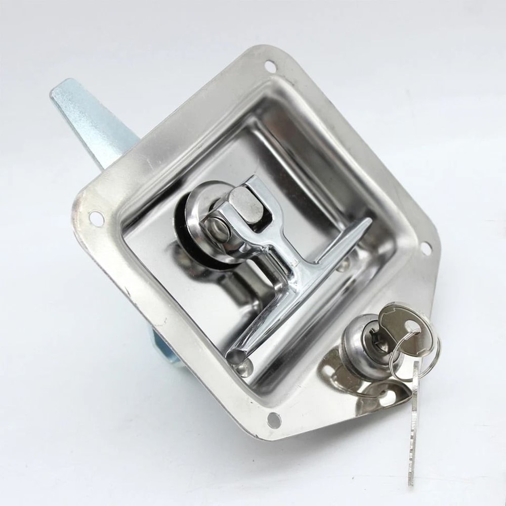 Premium Stainless Steel T Handle Tool Box Latch Trailer Door Lock Set 1