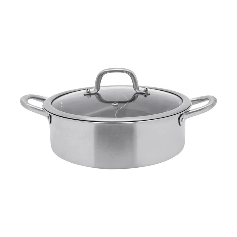 Premium Stainless Steel Dual Sided Hot Pot Cooking Pot With Lid Perfect Hot Pot Cooking Pot For Hom 6