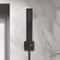 Matte Black Handheld Shower Head With Wall Connector Square Design 1