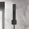 Matte Black Handheld Shower Head With Wall Connector Square Design 1