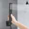 Matte Black Handheld Shower Head With Wall Connector Square Design 0