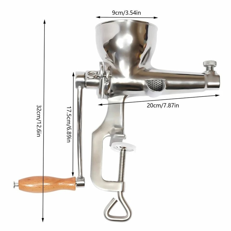 Stainless Steel Manual Wheatgrass Juicer Hand Crank Fruit Vegetable Extractor 3