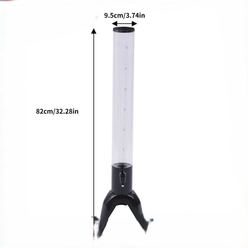 Beer Tower Dispenser Beverage Dispenser With Stainless Steel Tap And Ice Tube 0