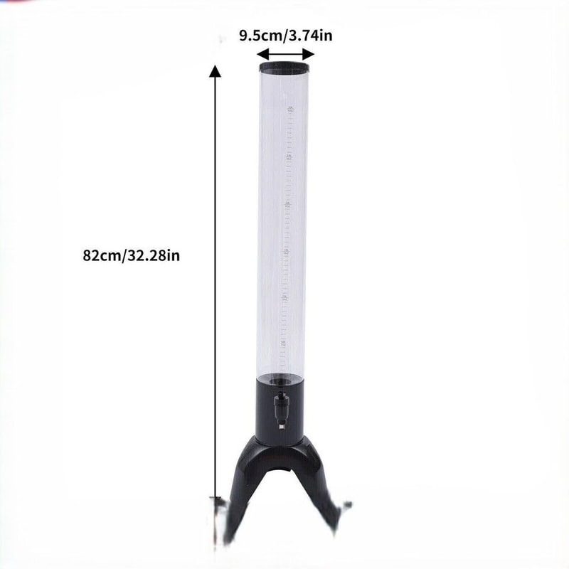 Beer Tower Dispenser Beverage Dispenser With Stainless Steel Tap And Ice Tube 0