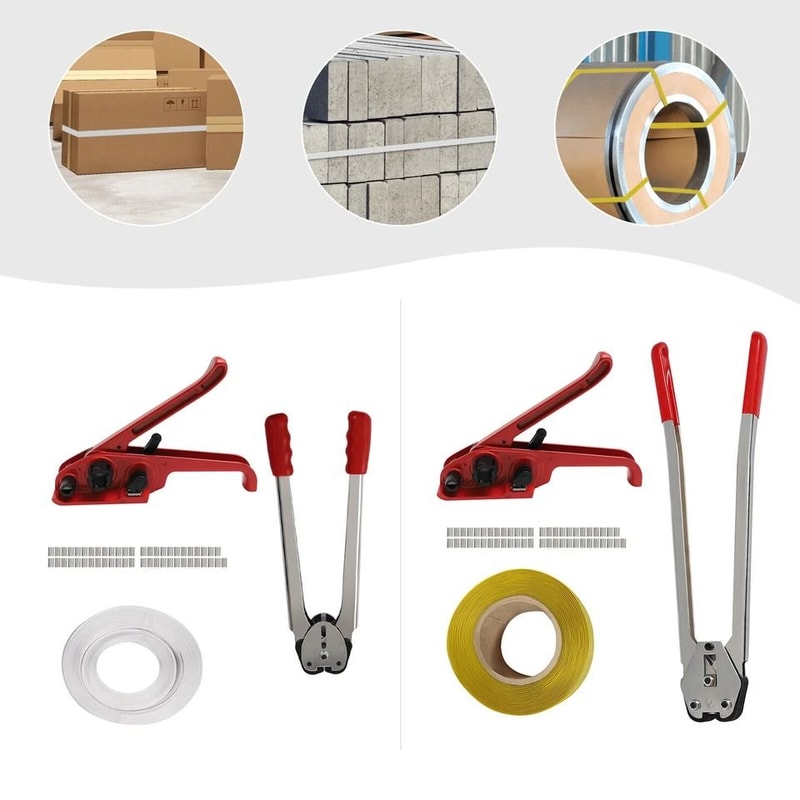 Heavy Duty Steel Strapping Kit With Strapping Tensioner And Sealer For Secure Packaging 2