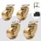 Brass Swivel Plate Caster Wheels For Furniture And Carts 0