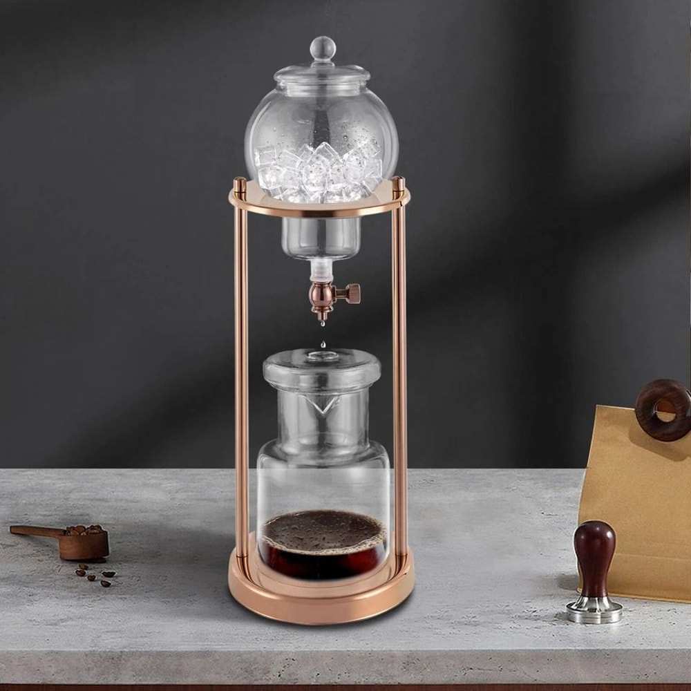 Cold Brew Coffee Maker Gold Stainless Steel Drip Tower 3