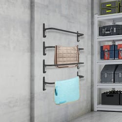horse blanket rack with bridle hooks, wall mounted saddle blanket bar