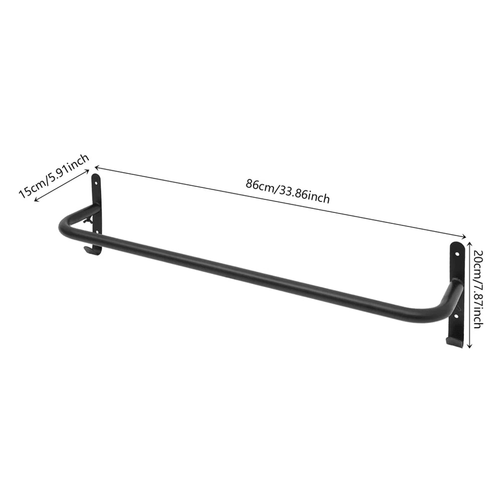 Horse Blanket Rack With Bridle Hooks Wall Mounted Saddle Blanket Bar 2