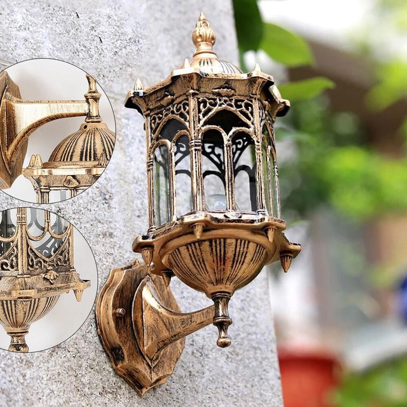 Antique Bronze Outdoor Wall Lantern Porch Garden Light 6