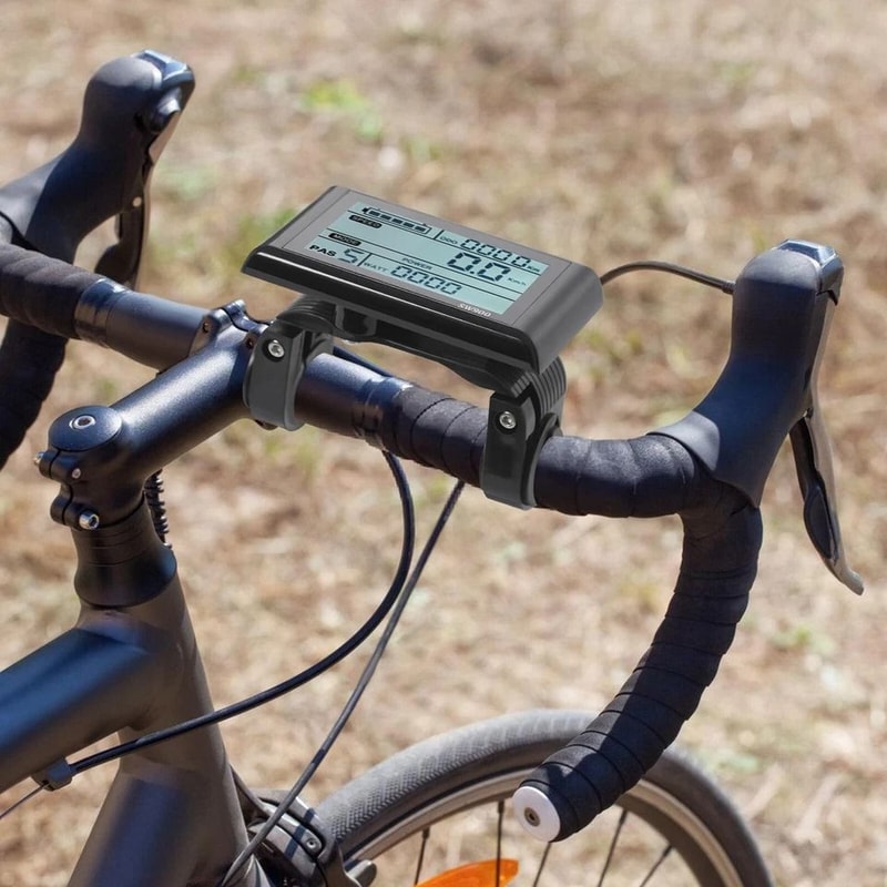 LCD Display Electric Bike Speed Meter For Handlebar Control 2