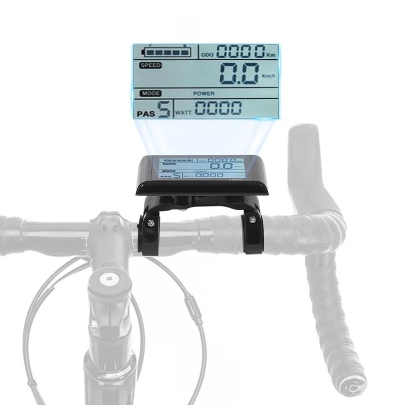 LCD Display Electric Bike Speed Meter For Handlebar Control 4
