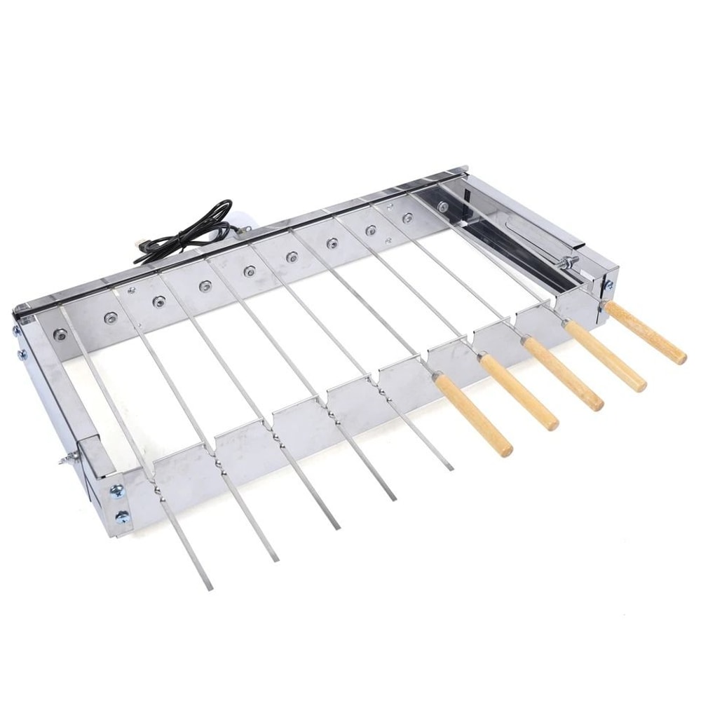 Skewer Automatic BBQ Skewer Grill Stainless Steel Rotating Rotisserie Rack 3