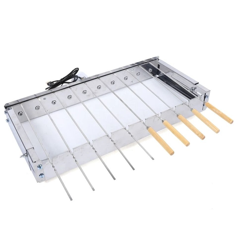 Skewer Automatic BBQ Skewer Grill Stainless Steel Rotating Rotisserie Rack 5