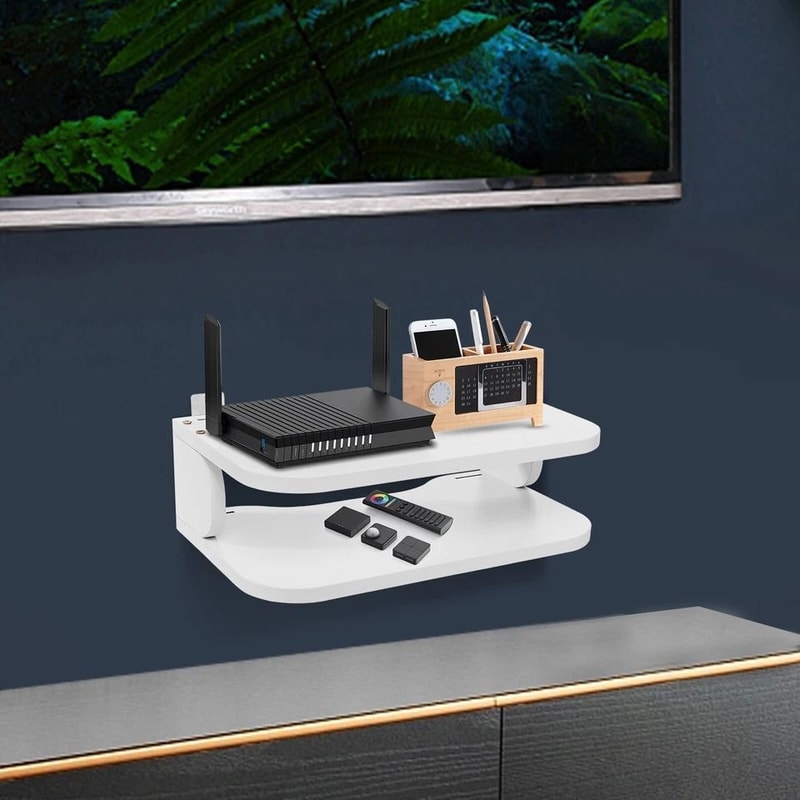 Adjustable TV Top Shelf Set Top Box Holder For Monitor Storage 1