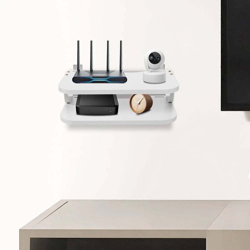 Adjustable TV Top Shelf Set Top Box Holder For Monitor Storage 2