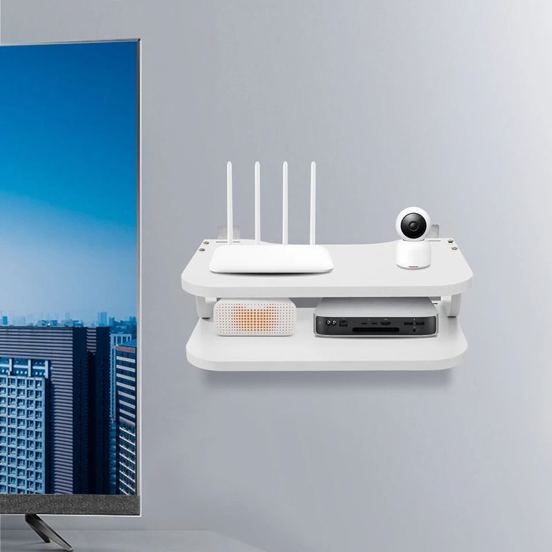 Adjustable TV Top Shelf Set Top Box Holder For Monitor Storage 3