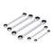Extra Long Flex Head Ratcheting Wrench Metric Double Box End 6pc 2