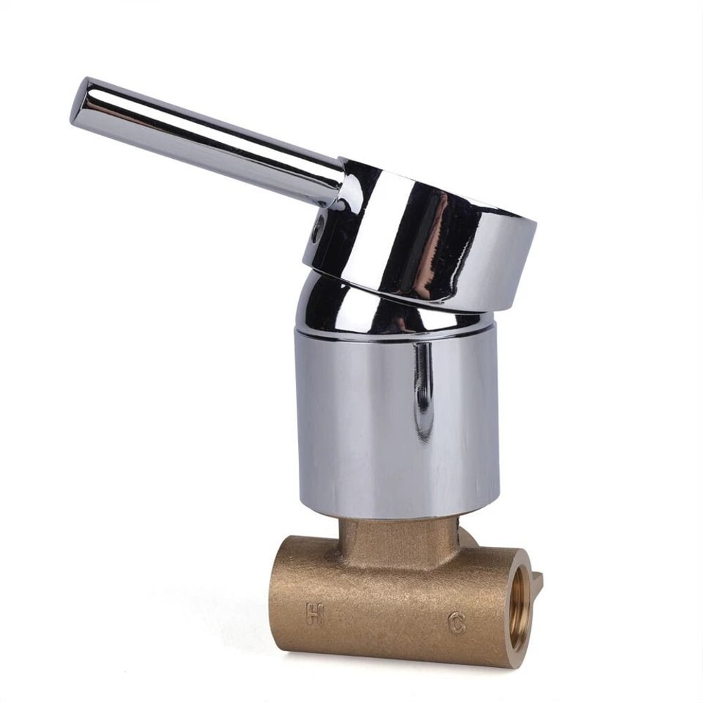 Single Handle Shower Valve Brass Wall Mount Hot Cold Bath Mixer Faucet 3