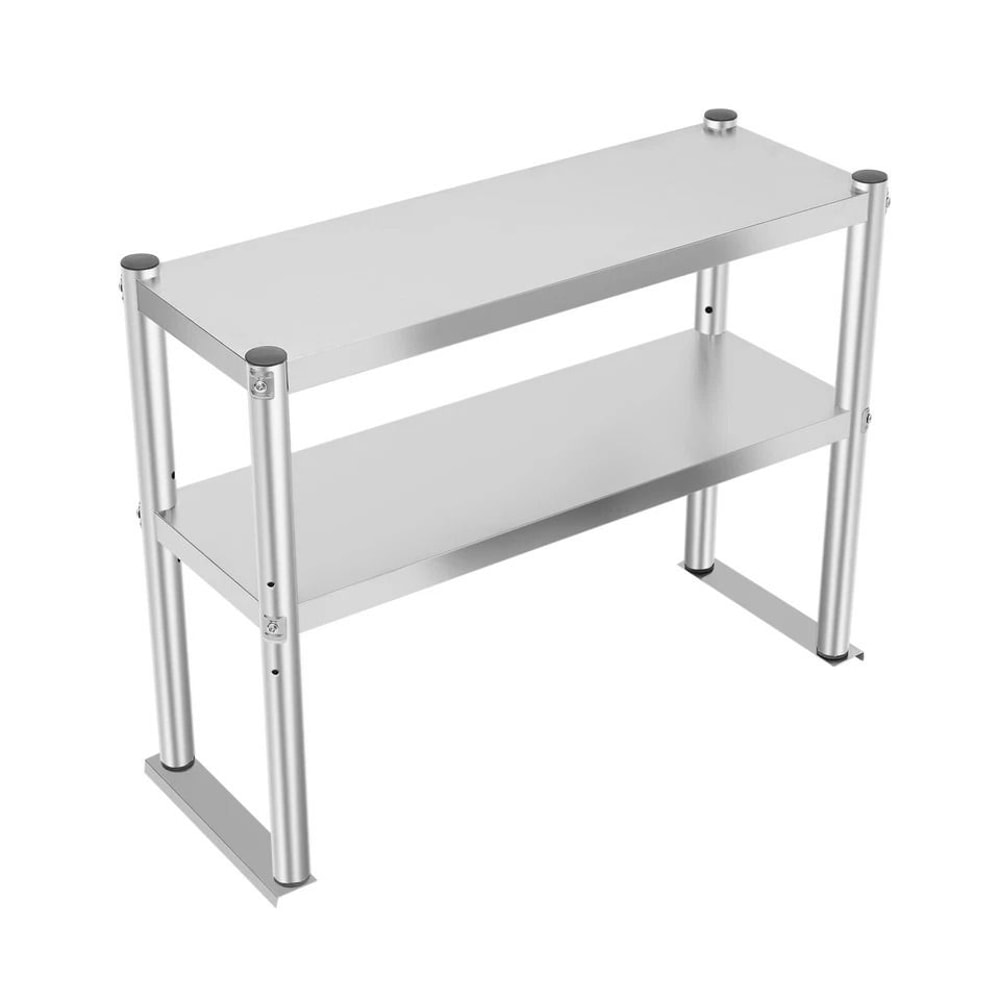 Compact Stainless Steel Work Table With Storage Shelf 2