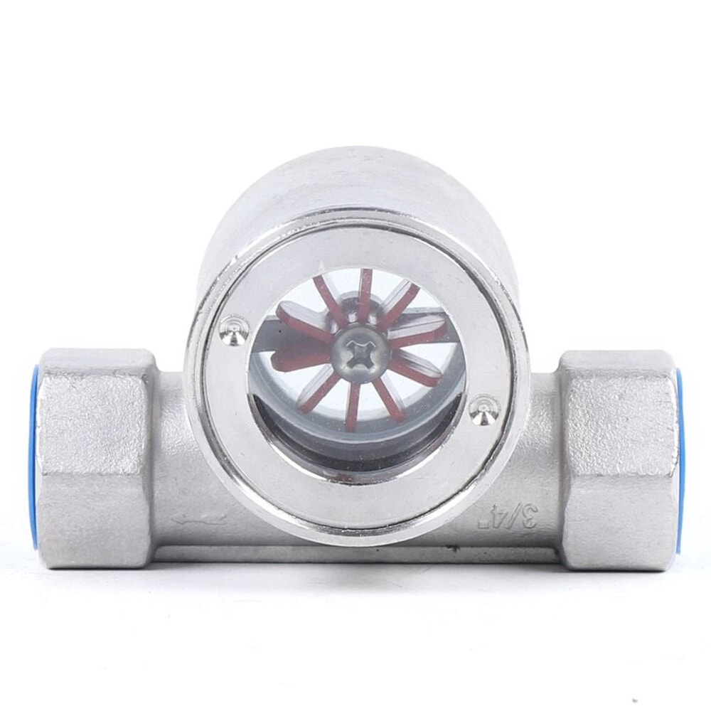 NPT Water Flow Indicator Stainless Steel Sight Glass With Plastic Impeller 3