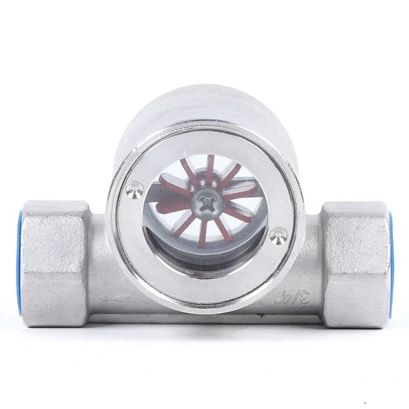 NPT Water Flow Indicator Stainless Steel Sight Glass With Plastic Impeller 3