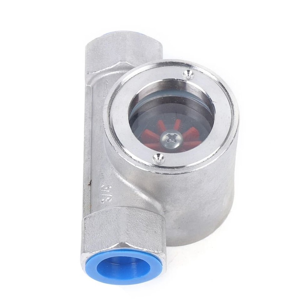 NPT Water Flow Indicator Stainless Steel Sight Glass With Plastic Impeller 5