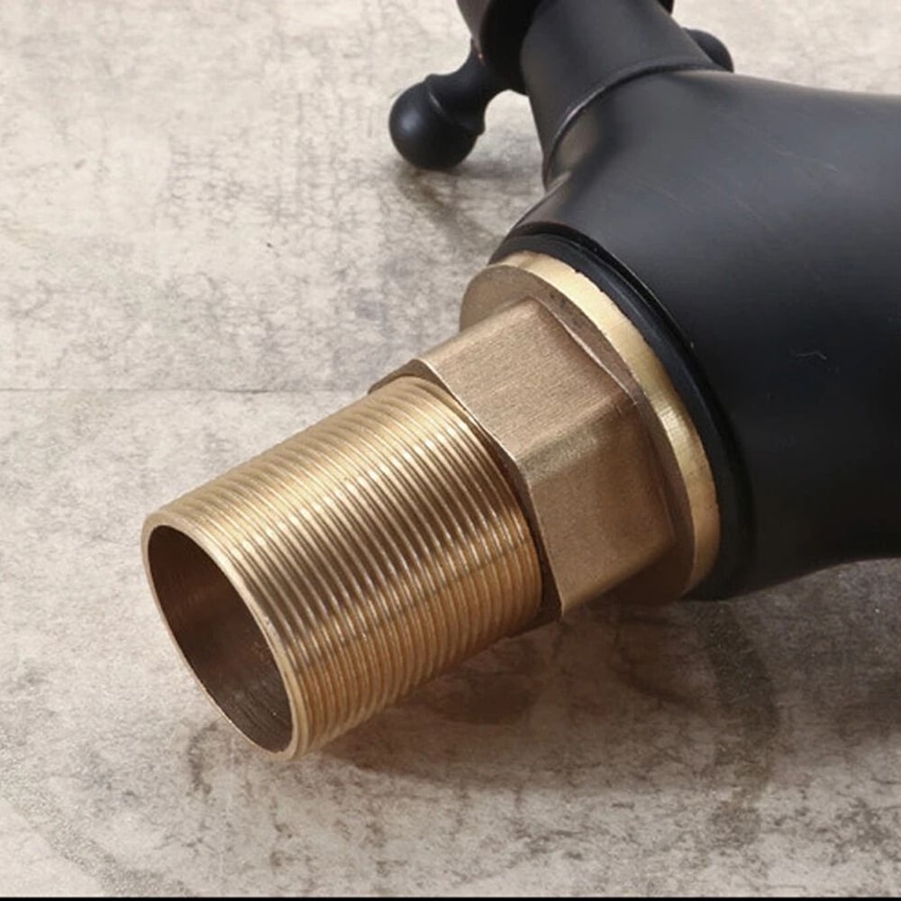 Black Waterfall Vessel Bathroom Faucet Oil Rubbed Brass Single Hole Mixer Tap 4