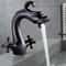 Black Waterfall Vessel Bathroom Faucet Oil Rubbed Brass Single Hole Mixer Tap 0