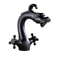 Black Waterfall Vessel Bathroom Faucet Oil Rubbed Brass Single Hole Mixer Tap 5