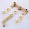 Brushed Gold Wall Mount Bathroom Faucet Handle Brass Mixer Tap 2