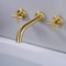 Brushed Gold Wall Mount Bathroom Faucet Handle Brass Mixer Tap 3