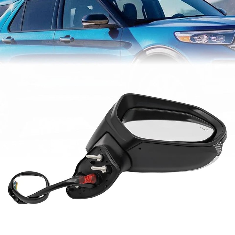 Toyota Camry Passenger Side Mirror Assembly Black Heated Blind Spot 1
