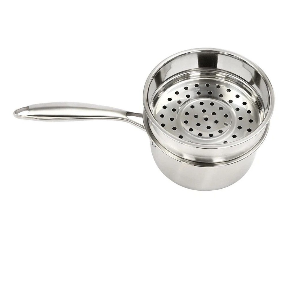 Compact Stainless Steel Steamer Pot Saucepan With Lid For Induction Cooking 2