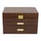 Wooden Jewelry Organizer Box With Plush Lined Drawers 1