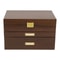 Wooden Jewelry Organizer Box With Plush Lined Drawers 1