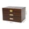 Wooden Jewelry Organizer Box With Plush Lined Drawers 4