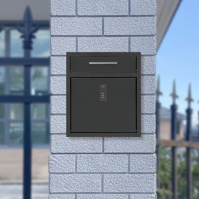 Heavy Duty Security Mailbox Wall Mount Locking Mailbox With Cast Steel Protection 3