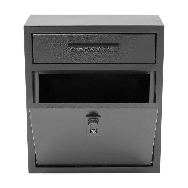 Heavy Duty Security Mailbox Wall Mount Locking Mailbox With Cast Steel Protection 5