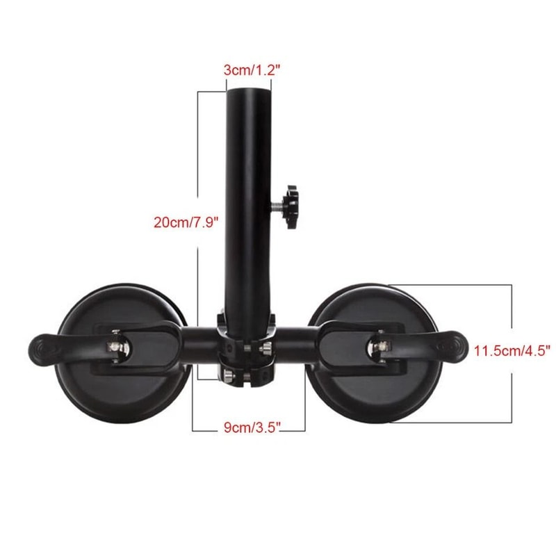 Heavy Duty Adjustable Suction Cup Flag Pole Bracket Car Flag Mount Holder 1
