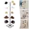 Modern Freestanding Black Metal Hat Rack Hook Wig Cap Display Stand 5