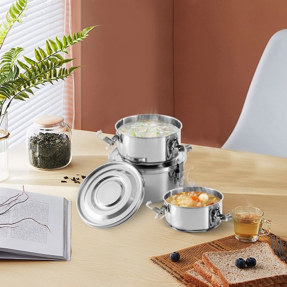 Premium Stainless Steel Food Storage Containers Set Airtight Kitchen Storage Containers Food Grade 1