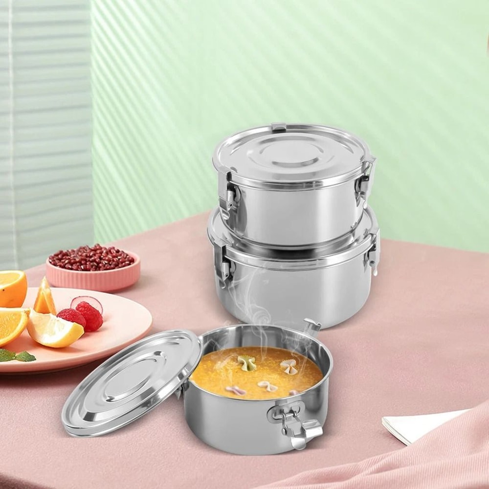 Premium Stainless Steel Food Storage Containers Set Airtight Kitchen Storage Containers Food Grade 2