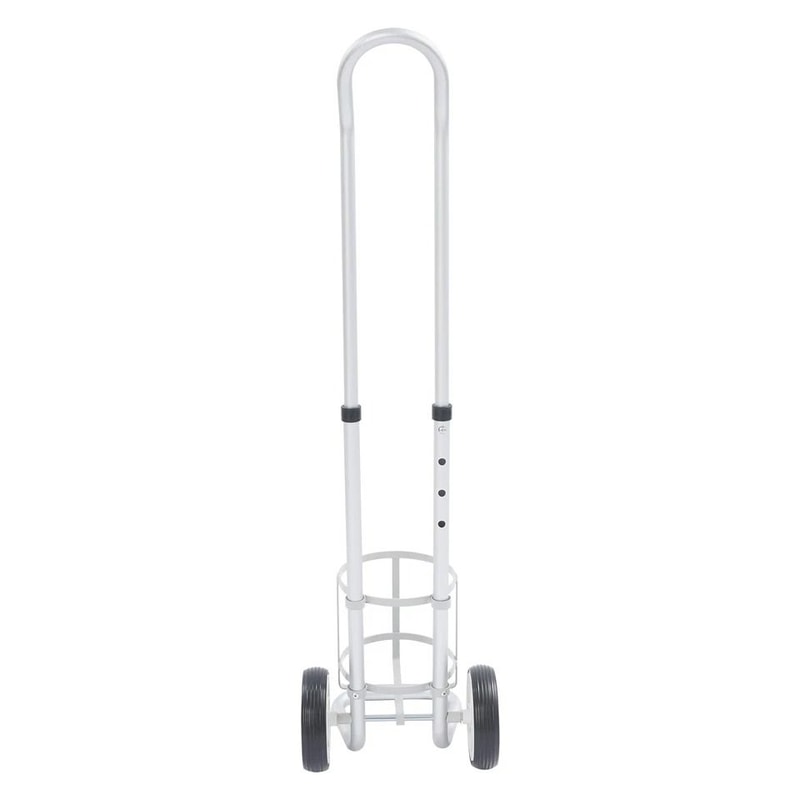 Adjustable Handle Oxygen Tank Cart With Portable Oxygen Cylinder Dolly Set 3